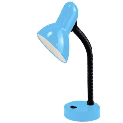Lampka biurkowa regulowana szkolna na biurko nocna błękitna