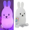 Lampka nocna dla dzieci led królik dotyk rgb pilot bezprzewodowa