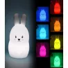 Lampka nocna dla dzieci led królik dotyk rgb pilot bezprzewodowa