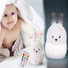 Lampka nocna dla dzieci led królik dotyk rgb pilot bezprzewodowa