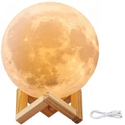 Lampka nocna świecący księżyc 3d moon light 8cm 5v/usb bezprzewodowy