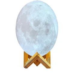 Lampka nocna świecący księżyc 3d moon light 8cm 5v/usb bezprzewodowy