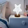 Lampka nocna stołowa gwiazda kryształ led rgb usb delikatnie oświetla