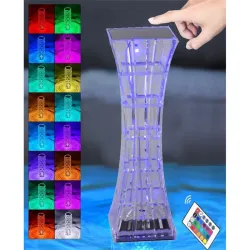Lampka kryształ nocna stołowa led rgb usb pilot bezprzewodowa 5V/USB
