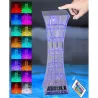 Lampka kryształ nocna stołowa led rgb usb pilot bezprzewodowa 5V/USB