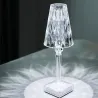 Lampka nocna stołowa kryształ led rgb usb bezprzewodowa z pilotem IR