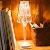 Lampka nocna stołowa kryształ led rgb usb bezprzewodowa z pilotem IR