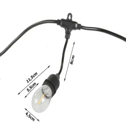 Girlanda ogrodowa łańcuch świetlny 20 led e27 20m komplet z żarówkami