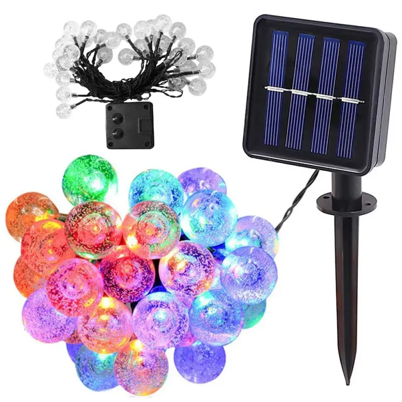 Girlanda solarna ogrodowa kolorowe lampki 40 led 6mb 8 trybów Girlanda solarna ogrodowa kolorowe lampki 40 led 6mb 8 trybów