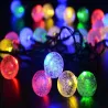 Girlanda solarna ogrodowa kolorowe lampki 40 led 6mb 8 trybów