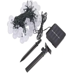Girlanda solarna ogrodowa kolorowe lampki 40 led 6mb 8 trybów