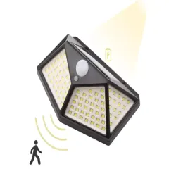 Lampa solarna kinkiet 100 led z czujnikiem zmierzchu ruchu i zmierzchu