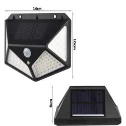 Lampa solarna kinkiet 100 led z czujnikiem zmierzchu ruchu i zmierzchu