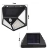 Lampa solarna kinkiet 100 led z czujnikiem zmierzchu ruchu i zmierzchu