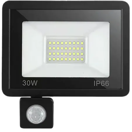Halogen naświetlacz reflektor led 30w 6000k z czujnik ruchu zmierzchu ip66-5907451368671
