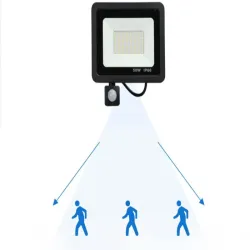 Halogen naświetlacz reflektor led 30w 6000k z czujnik ruchu zmierzchu ip66