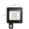 Halogen naświetlacz reflektor led 30w 6000k z czujnik ruchu zmierzchu ip66