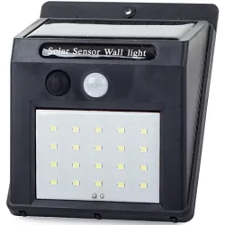 Lampa solarna kinkiet elewacyjny z czujnikiem ruchu zmierzchu 20 led