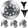 Lampki solarne gruntowe lampa ogrodowa 8 led 4 szt
