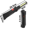 Lampa latarka warsztatowa z magnesem hak składana do warsztatu usb 5w1