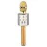 Mikrofon bezprzewodowy bluetooth karaoke okrągły z etui różne tryby