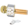 Mikrofon bezprzewodowy bluetooth karaoke okrągły z etui różne tryby