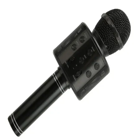 Mikrofon bezprzewodowy bluetooth głośnik karaoke okrągły z etui różne tryby-5907451370834