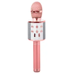 Mikrofon bezprzewodowy bluetooth karaoke modulator głosu okrągły