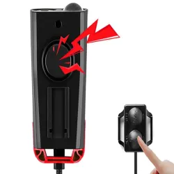 Lampka rowerowa 3w1 przednia tylna led licznik bezprzewodowy klakson