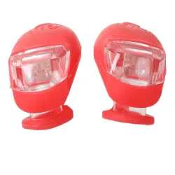 Lampki rowerowe 2 led na przód roweru 2szt silikonowe wodoodporne