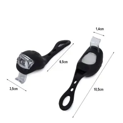Lampki rowerowe 2 led na przód roweru 2szt silikonowe wodoodporne