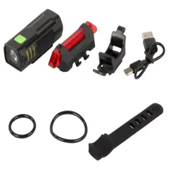 Lampka rowerowa led zestaw oświetlenia tył i przód usb na rower