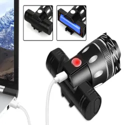 Lampka na rower rowerowa led t6 zestaw oświetlenia przód i tył