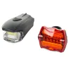 Oświetlenie rowerowe na baterie led cob 5w zestaw lampek przód i tył