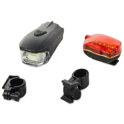 Oświetlenie rowerowe na baterie led cob 5w zestaw lampek przód i tył