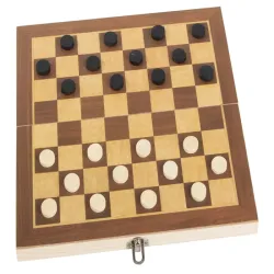 Gra w szachy warcaby 64 pola tryktrak duże drewniane 3 gry w pudełku