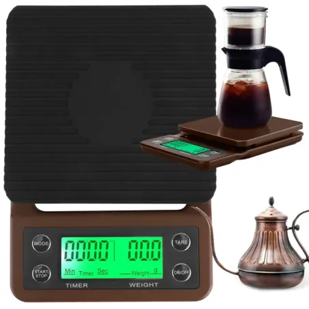 Waga kuchenna do parzenia kawy elektroniczna dokładna stoper tara 5kg 0,1g-5907451361269