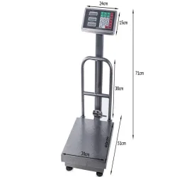 Waga magazynowa elektroniczna oparcie 100kg lcd z oparciem dla towaru