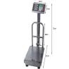 Waga magazynowa elektroniczna oparcie 100kg lcd z oparciem dla towaru