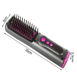 Prostownica szczotka do włosów 2w1 elektryczna bezprzewodowa 5V/USB