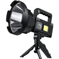 Latarka szperacz statyw dioda cree led xhp90 cob i boczne światło