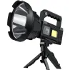 Latarka szperacz statyw dioda cree led xhp90 cob i boczne światło