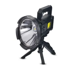 Latarka szperacz statyw dioda cree led xhp90 cob i boczne światło