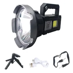 Latarka szperacz statyw dioda cree led xhp50 cob na wyprawy i do pracy