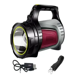 Latarka akumulatorowa led szperacz powerbank mocna przenośna lampa