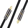 Kabel przewód optyczny 2m oplatany toslink digital hq do kina domowego