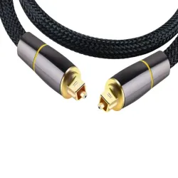 Kabel przewód optyczny 2m oplatany toslink digital hq do kina domowego