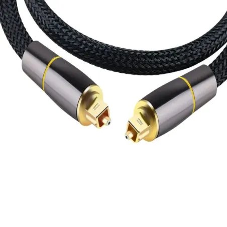 Kabel przewód optyczny 2m oplatany toslink digital hq do kina domowego-5907451371015
