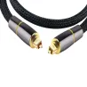 Kabel przewód optyczny 2m oplatany toslink digital hq do kina domowego