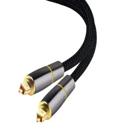 Kabel przewód optyczny 2m oplatany toslink digital hq do kina domowego